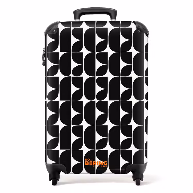 Suitcase - Modern - Geometric - Black — 1