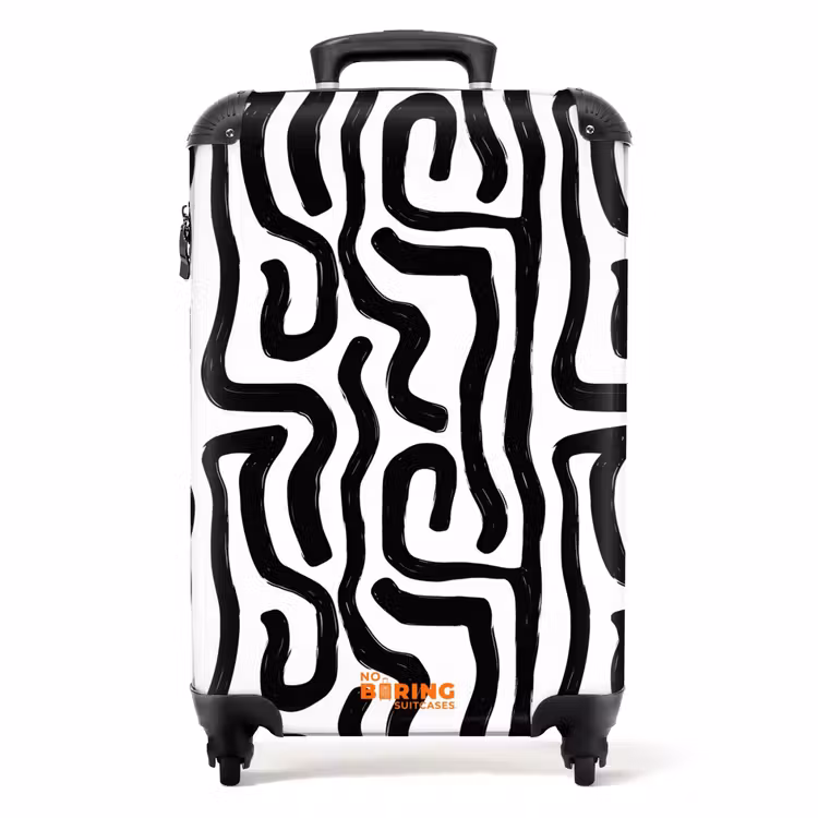 Suitcase - Modern - Lines - Black — 1