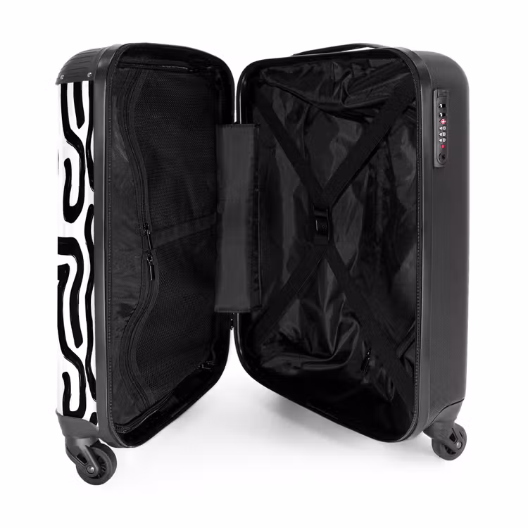 Suitcase - Modern - Lines - Black — 3