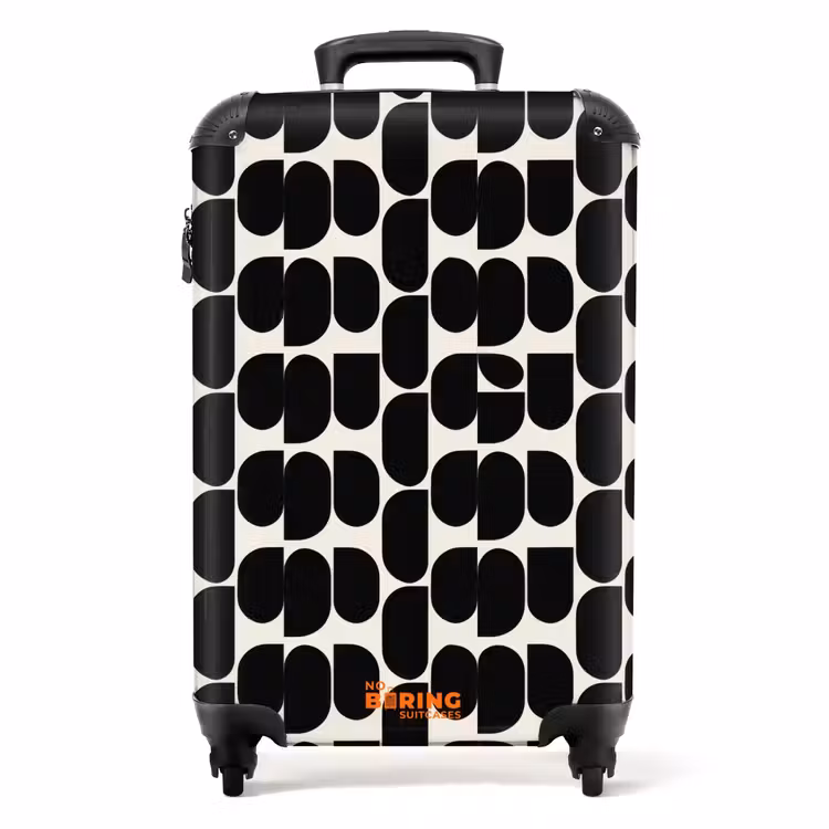 Suitcase - Modern - Patterned - Black — 1