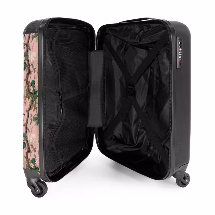 Suitcase - Peonies - Botanical - Bird — 3