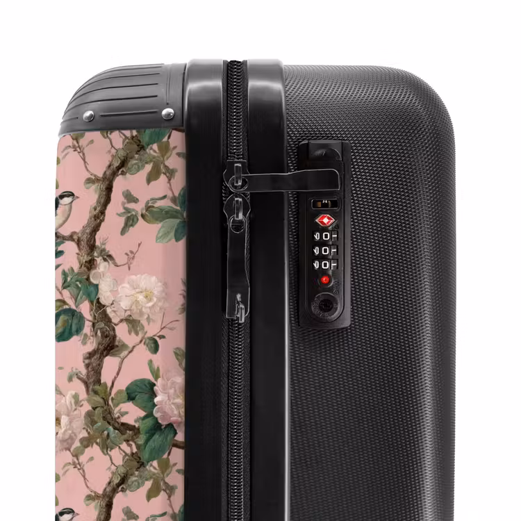 Suitcase - Peonies - Botanical - Bird — 5