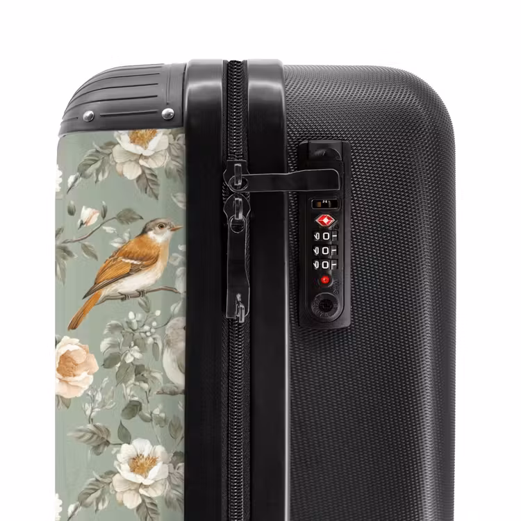 Suitcase - Pink - Birds - Colorful — 5