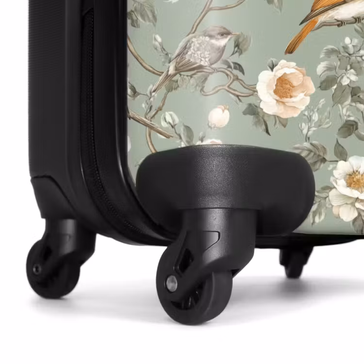 Suitcase - Pink - Birds - Colorful — 6