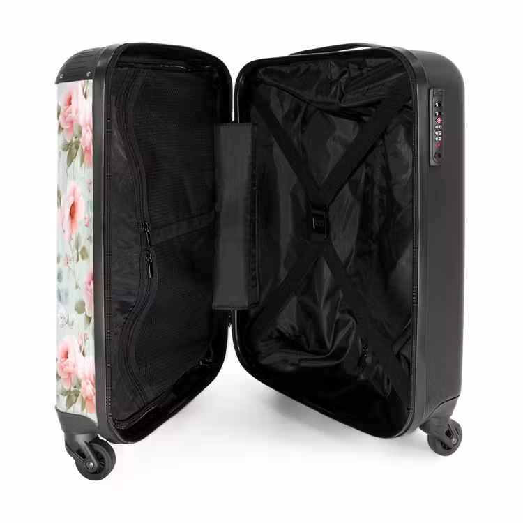 Suitcase - Roses - Birds - Pastel - Colorful — 3