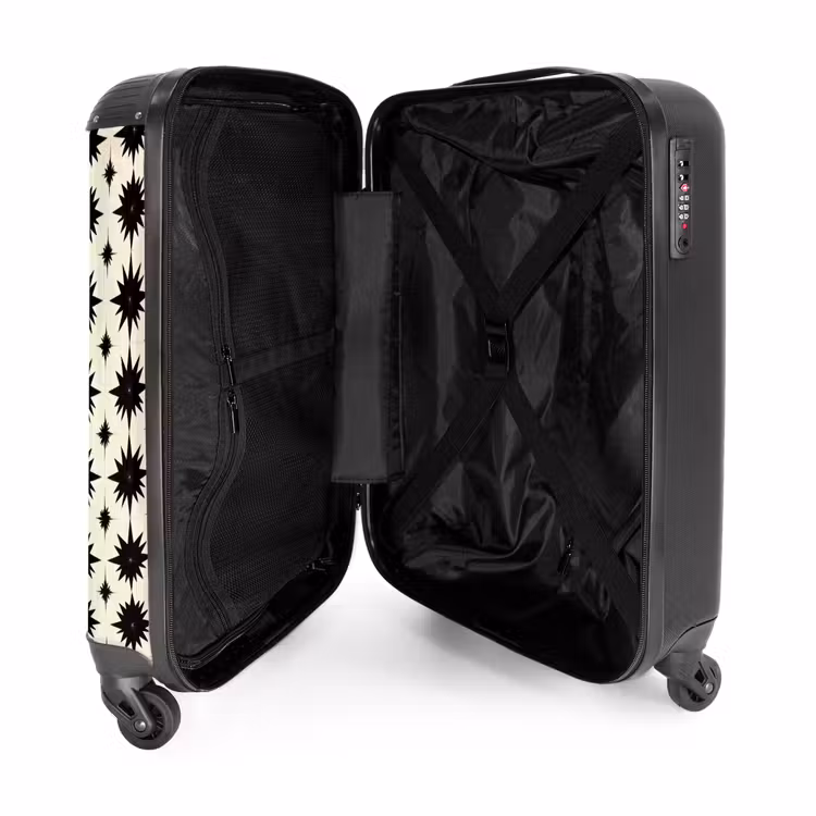 Suitcase - Star shapes - Geometric - Black — 3