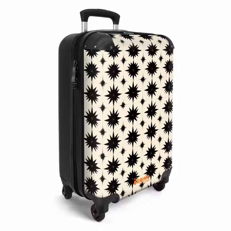 Suitcase - Star shapes - Geometric - Black — 4