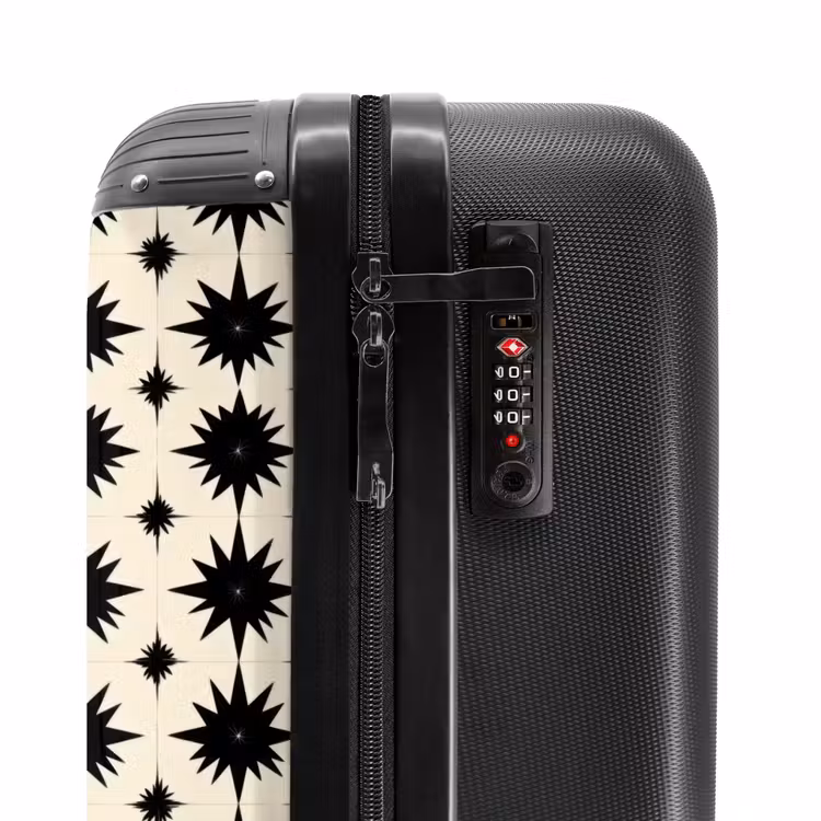 Suitcase - Star shapes - Geometric - Black — 5