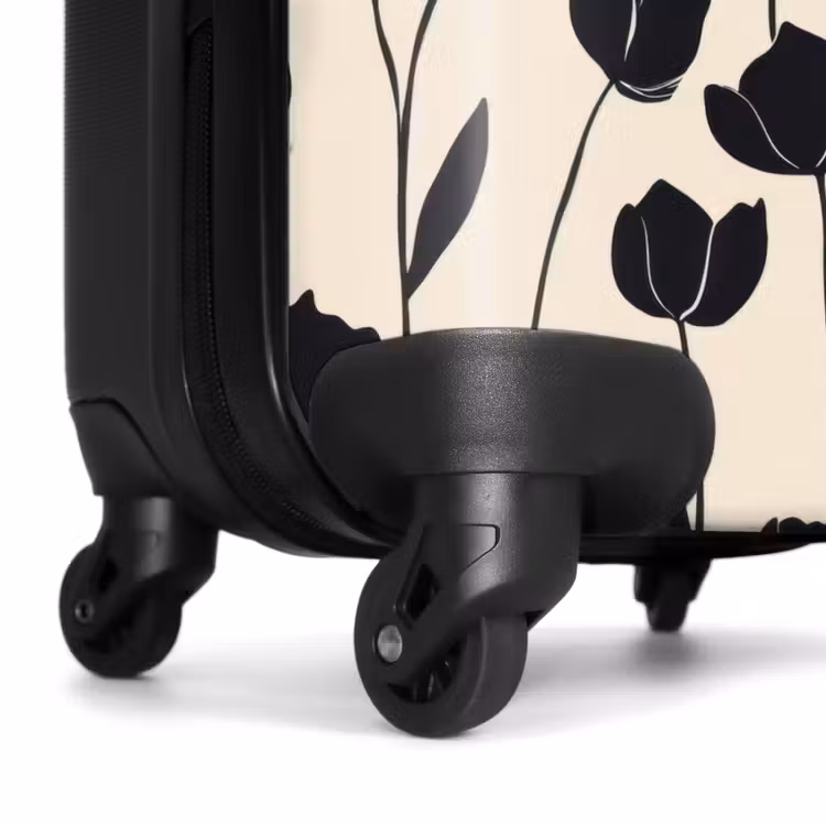 Suitcase - Tulips - Pattern - Black — 6