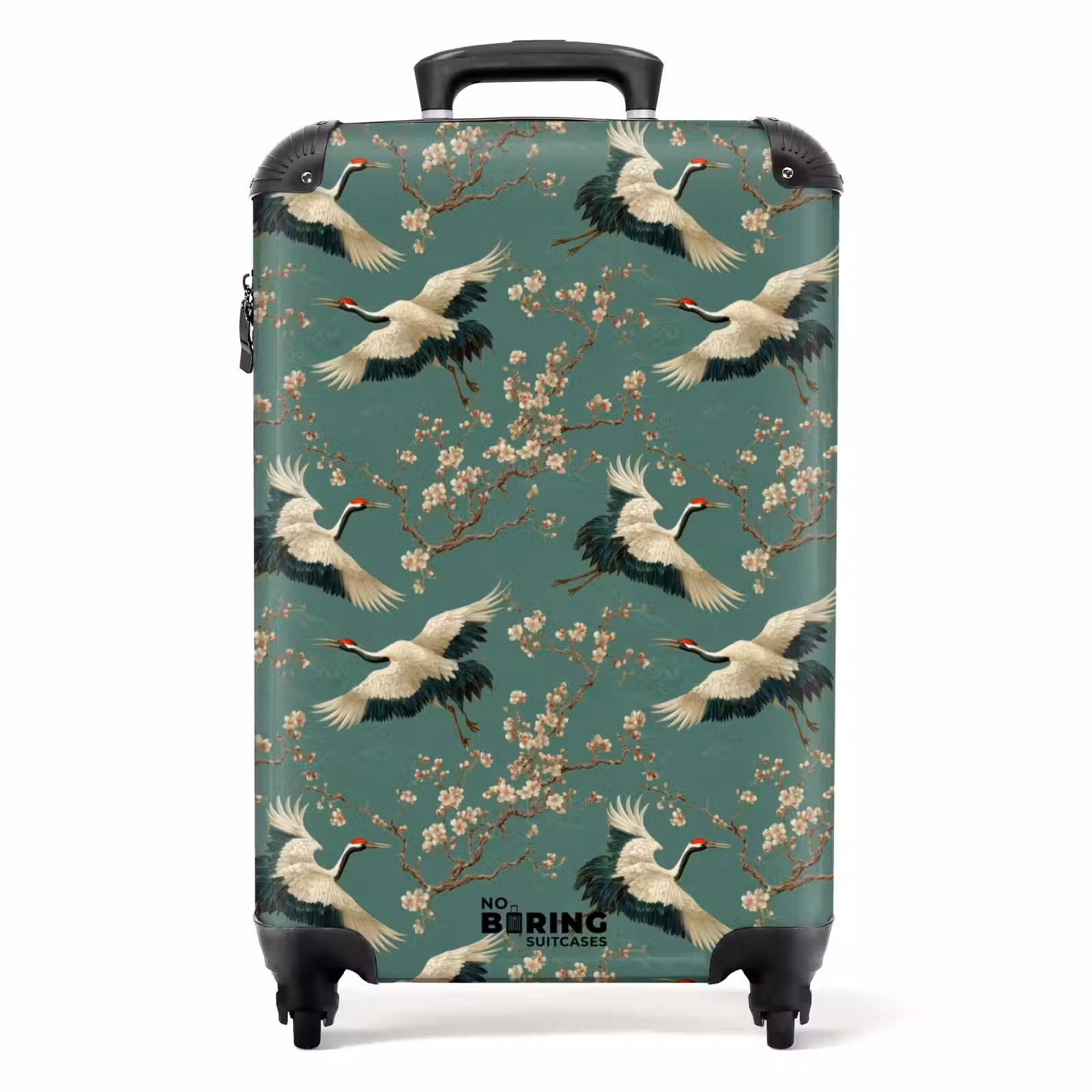 Suitcase - Cherry Blossom - Maternity Bird - Green — 1