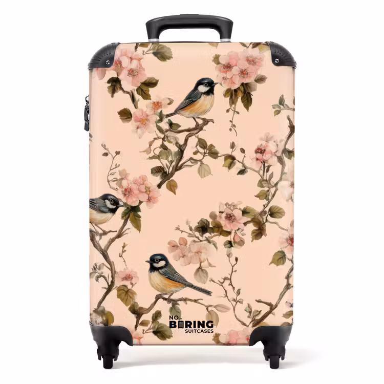 Suitcase - Blossom - Great Tit - Pink — 1