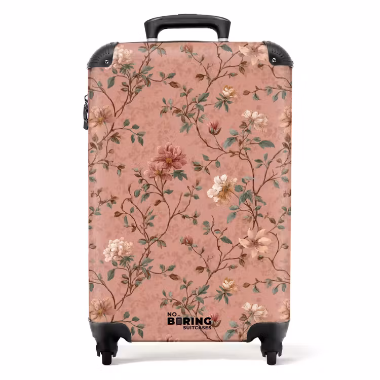 Suitcase - Botanical - Flowers - Pink — 1