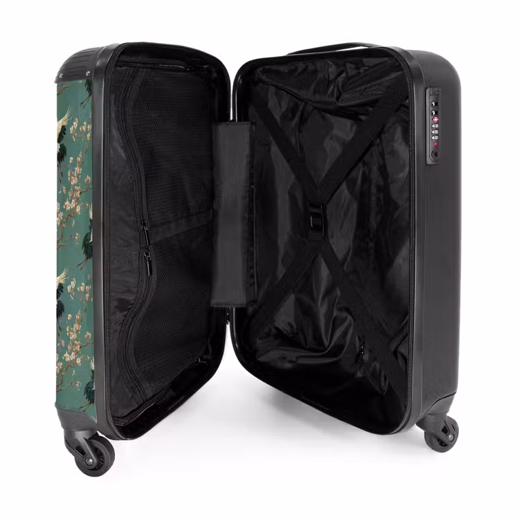 Suitcase - Cherry Blossom - Maternity Bird - Green — 3
