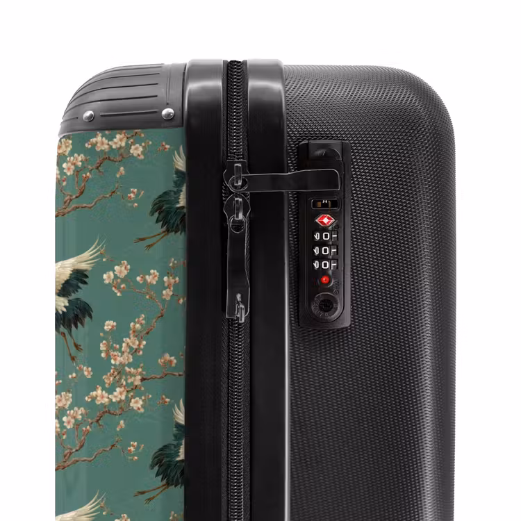 Suitcase - Cherry Blossom - Maternity Bird - Green — 5