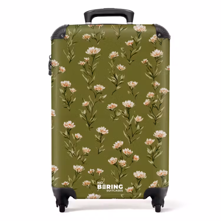 Suitcase - Country - Floral - Green — 1