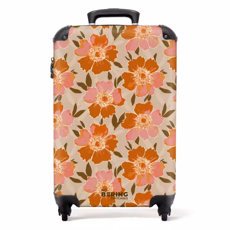 Suitcase - Flowers - Motif - Retro — 1