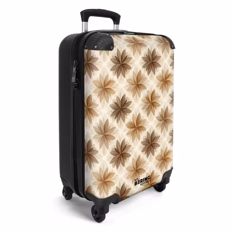 Suitcase - Geographic - Pattern - Brown — 4