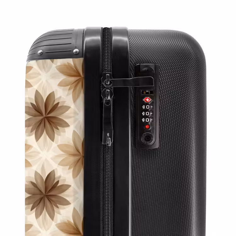 Suitcase - Geographic - Pattern - Brown — 5
