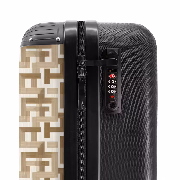 Suitcase - Geometric - Retro - Brown — 5