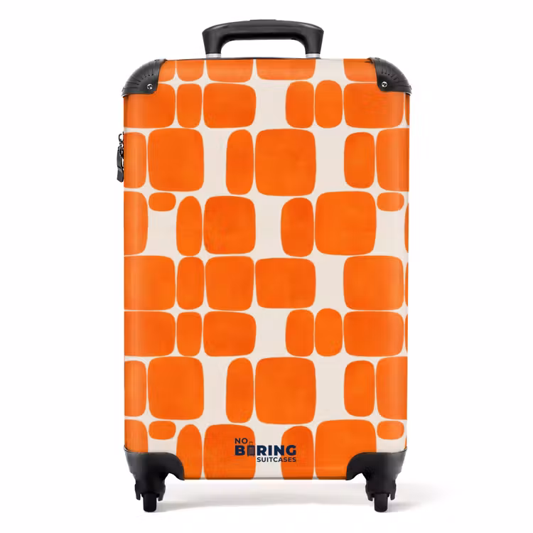 Suitcase - Pattern - Retro - Orange — 1