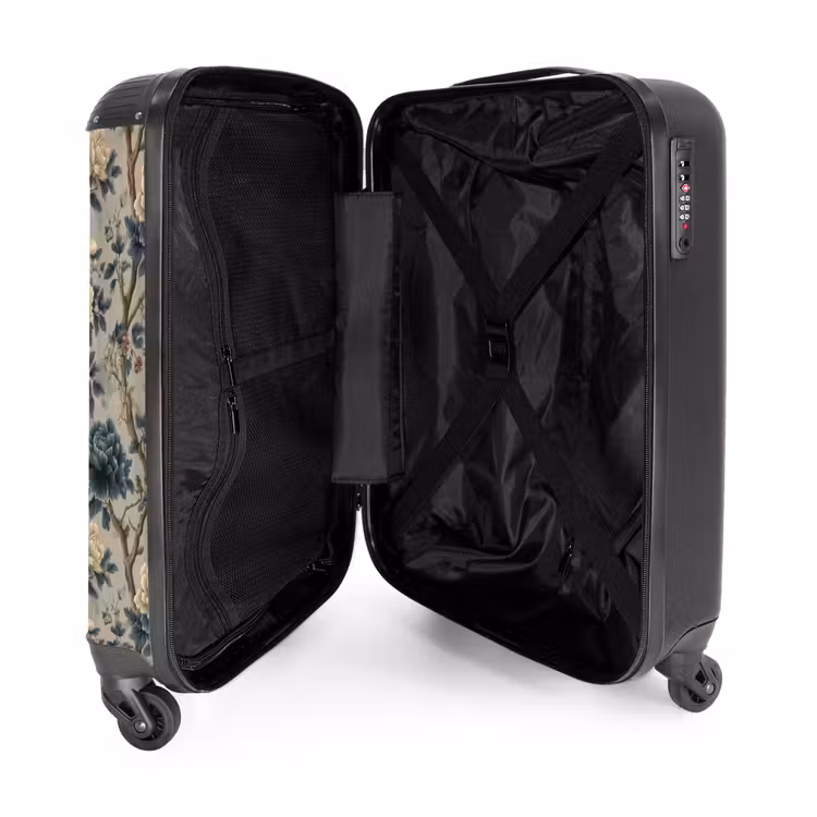 Suitcase - Peacock - Flowers - Blue — 3