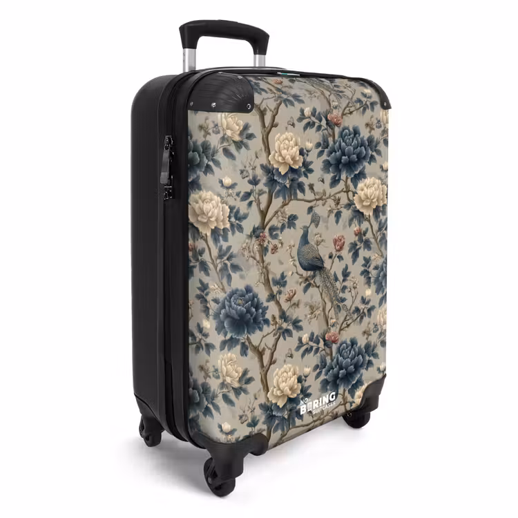 Suitcase - Peacock - Flowers - Blue — 4