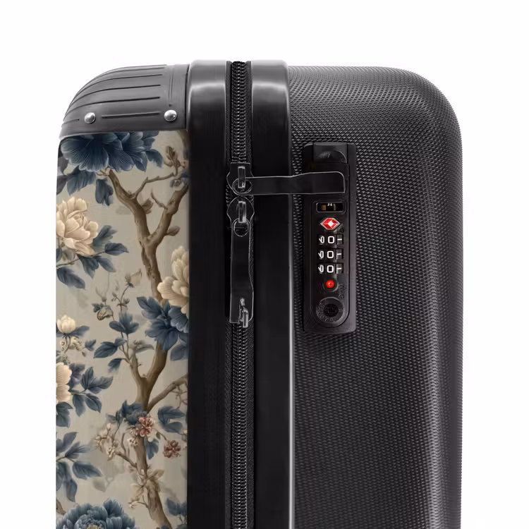 Suitcase - Peacock - Flowers - Blue — 5