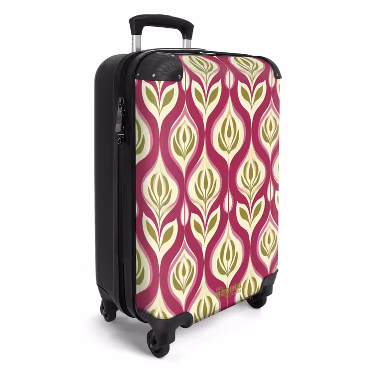 Suitcase - Retro - Floral - Purple — 4