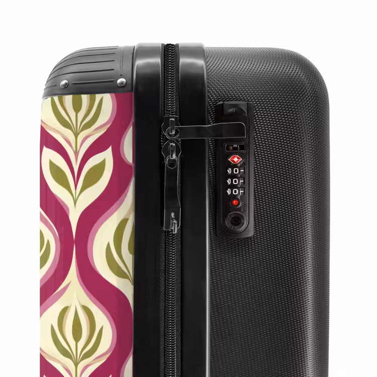 Suitcase - Retro - Floral - Purple — 5