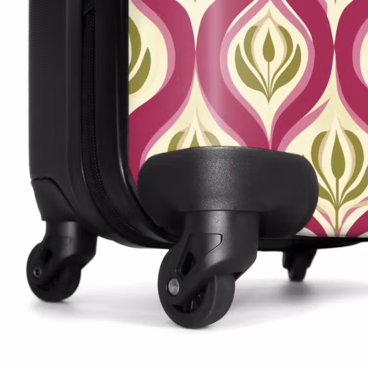 Suitcase - Retro - Floral - Purple — 6