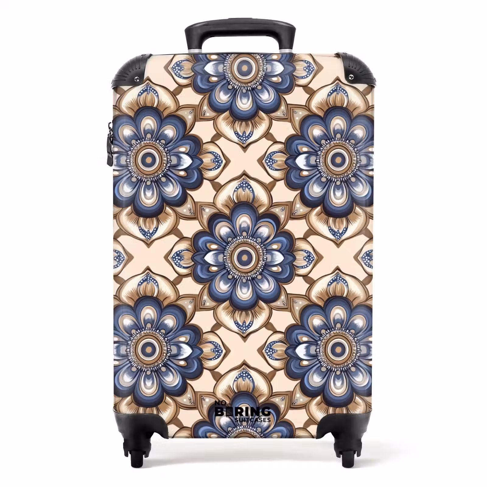 Suitcase - Floral - Ornament - Blue — 1