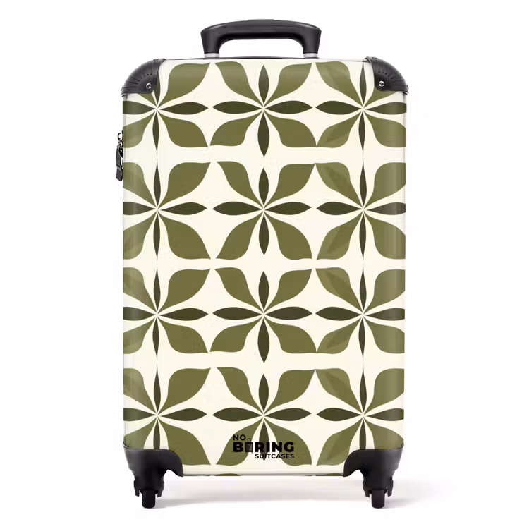 Suitcase - Botanical - Retro - Green — 1
