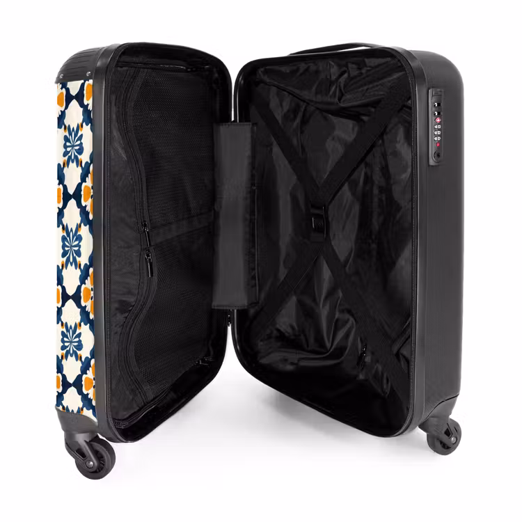 Suitcase - Classic - Geometric - Blue — 3
