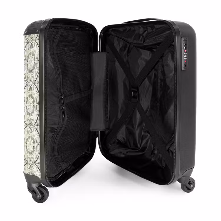 Suitcase - Curly Ornament - Tile - Green — 3