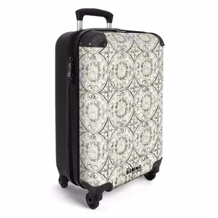 Suitcase - Curly Ornament - Tile - Green — 4