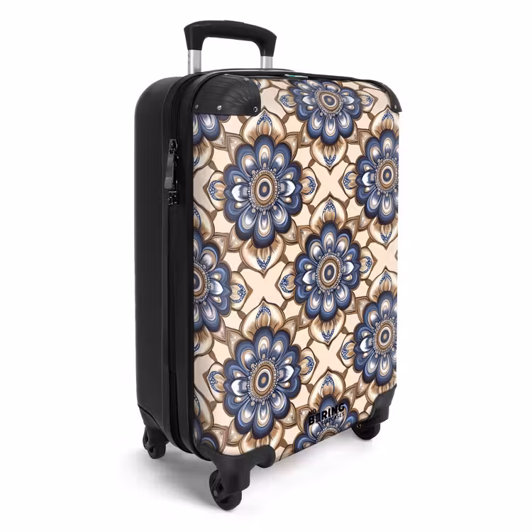Suitcase - Floral - Ornament - Blue — 4