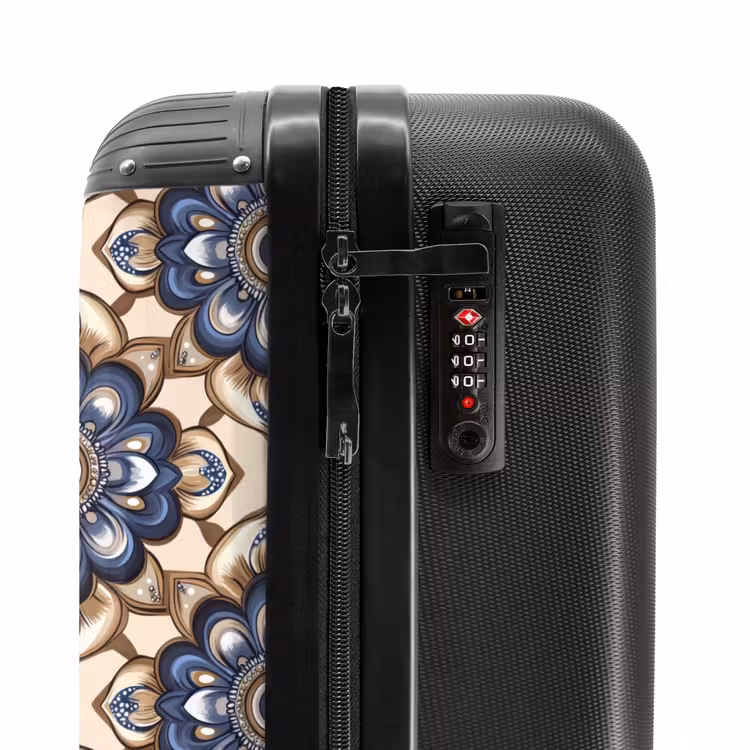 Suitcase - Floral - Ornament - Blue — 5