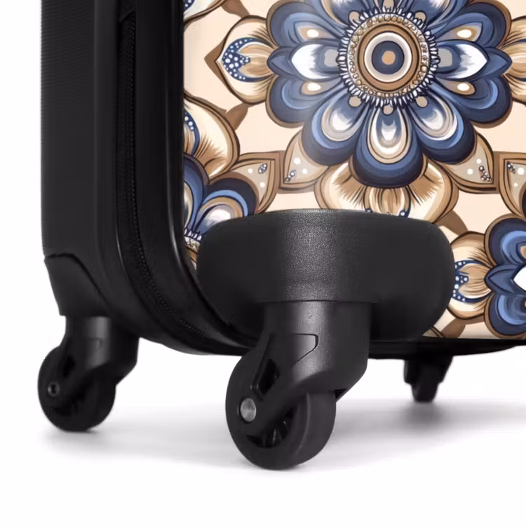 Suitcase - Floral - Ornament - Blue — 6