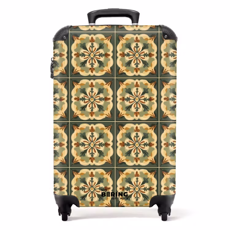 Suitcase - Ornament - Pattern - Green — 1