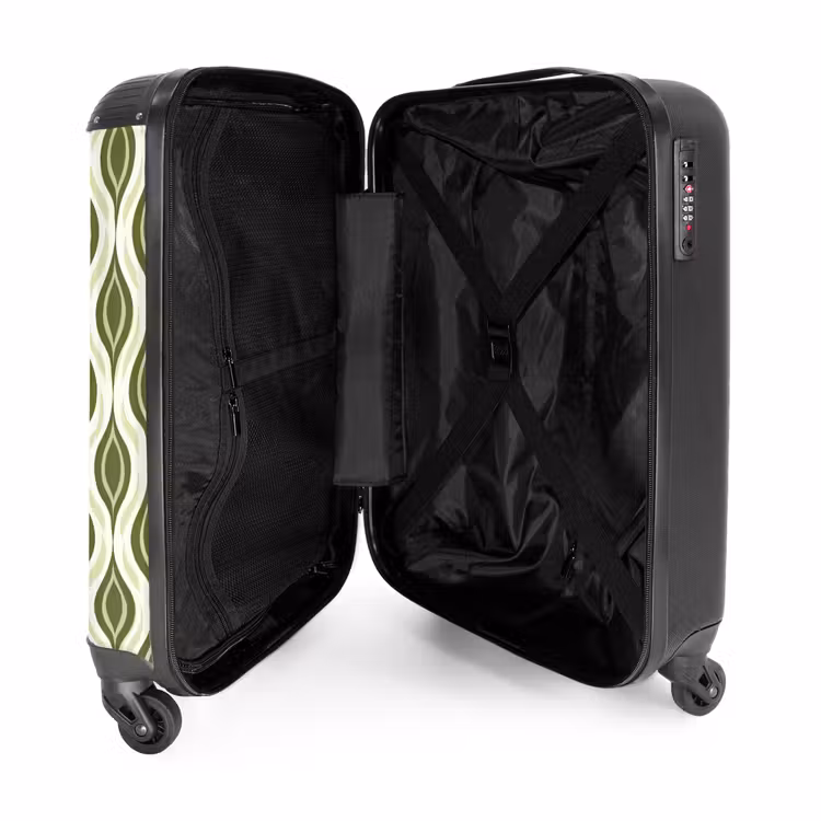 Suitcase - Pattern - Retro - Green — 3