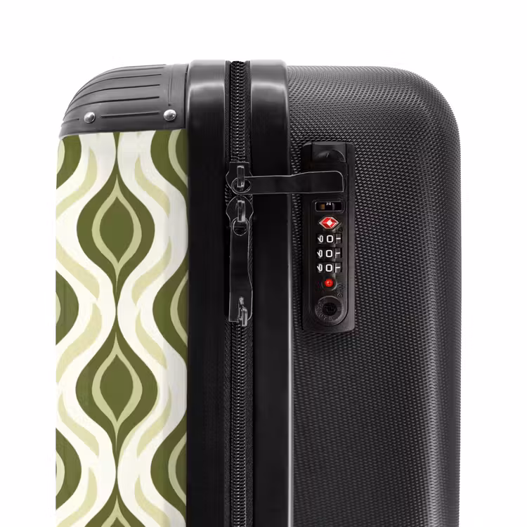 Suitcase - Pattern - Retro - Green — 5