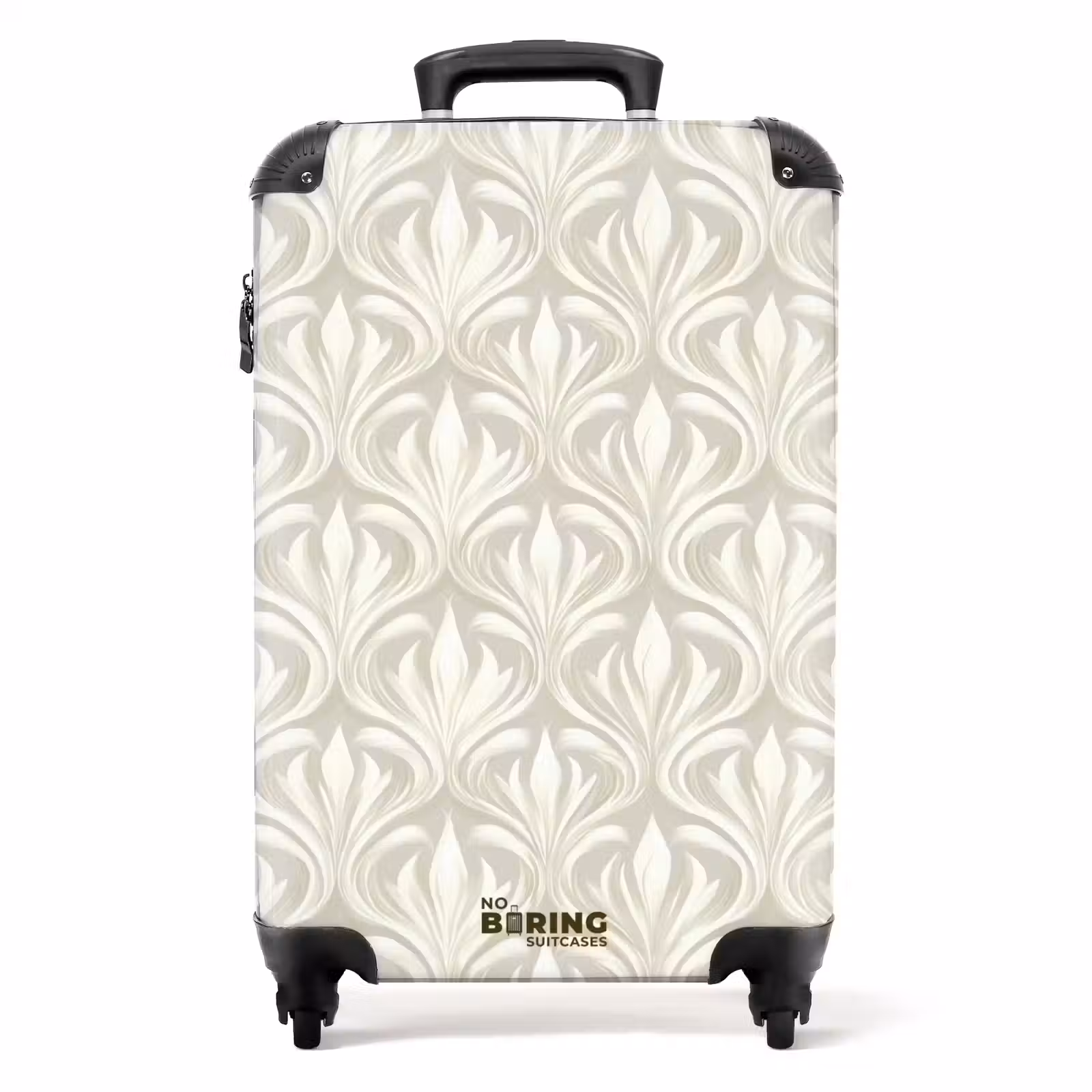 Suitcase - Baroque - Pattern - Beige — 1