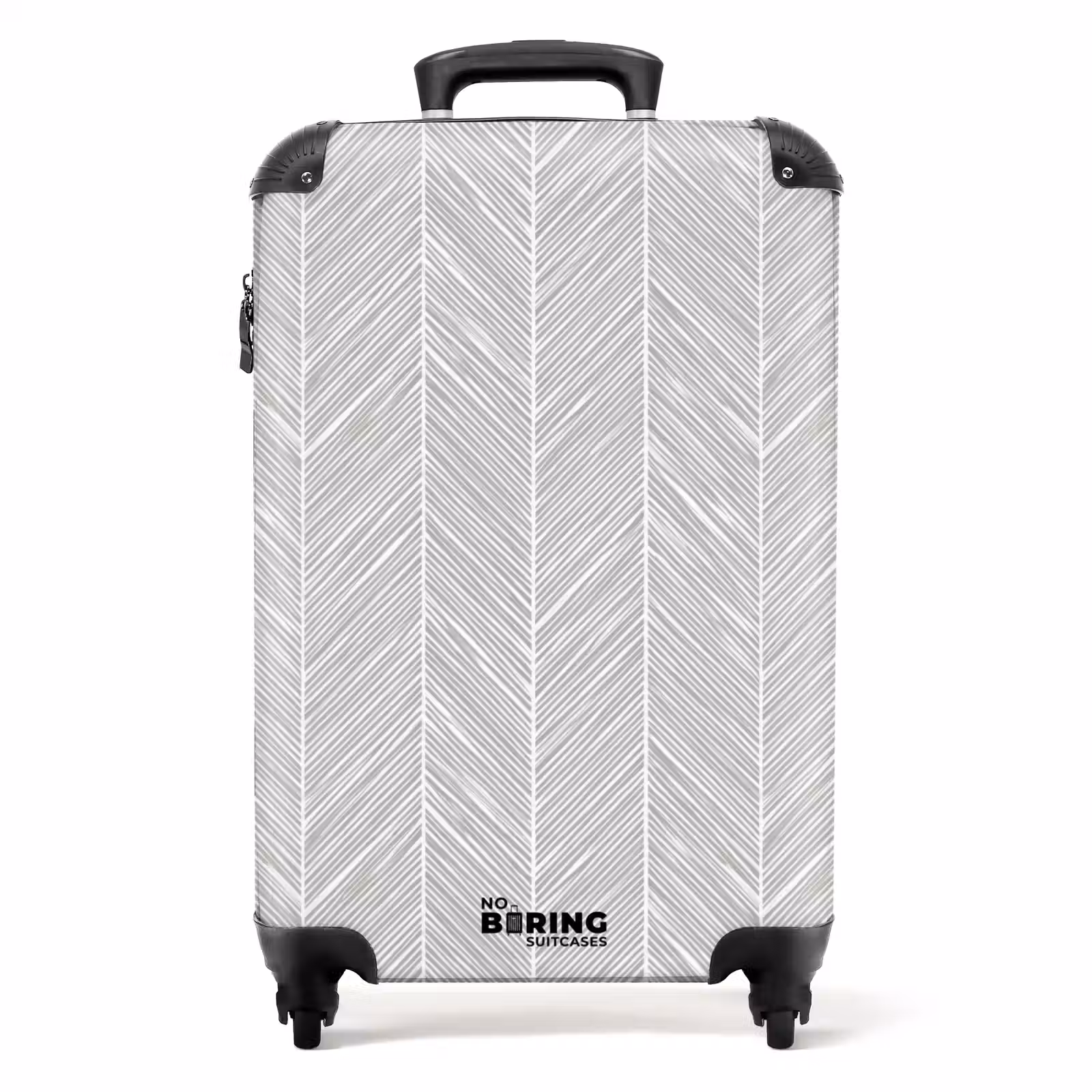 Suitcase - Classic - Herringbone - Gray — 1