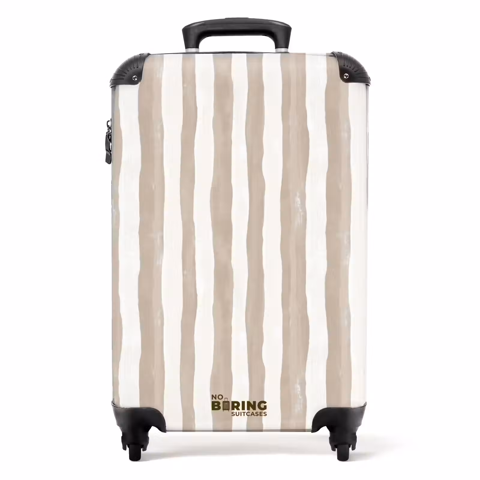 Suitcase - Minimalist - Stripes - Beige — 1