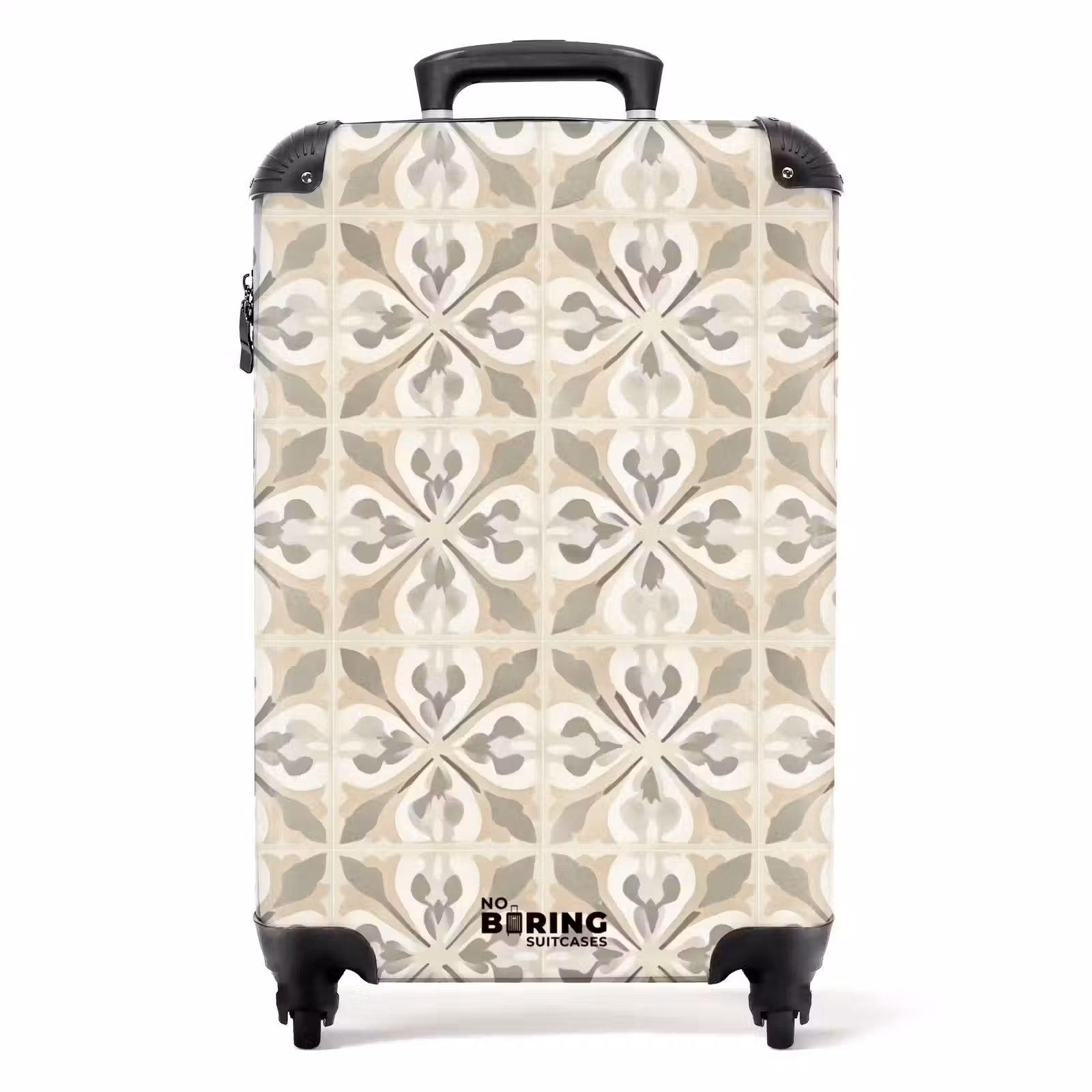 Suitcase - Tile - Motif - Beige — 1