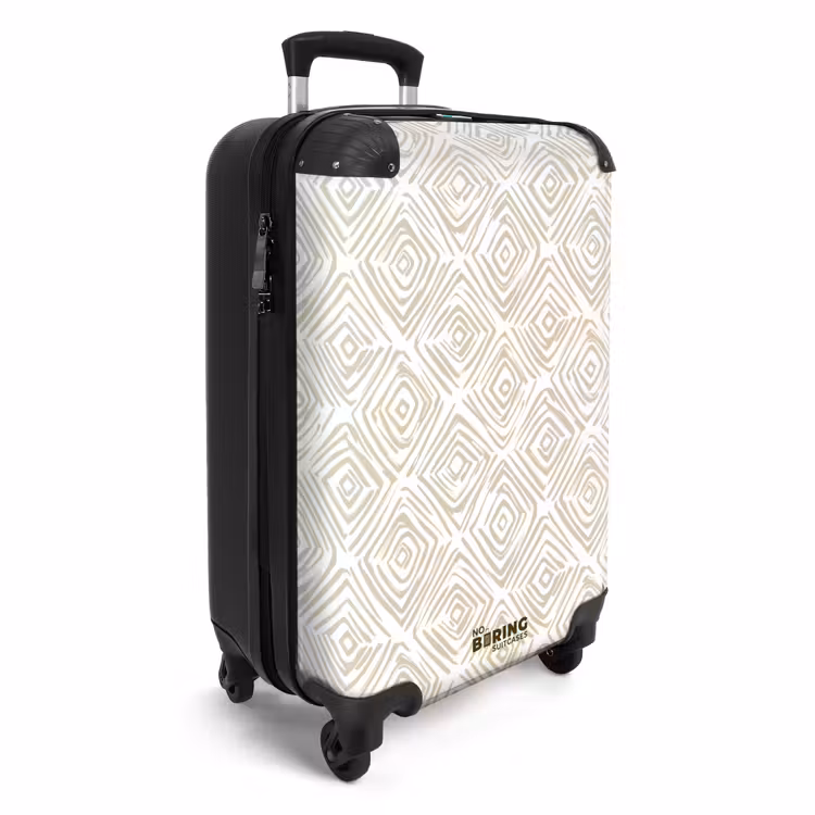 Suitcase - Abstract - Plaid - Beige — 4