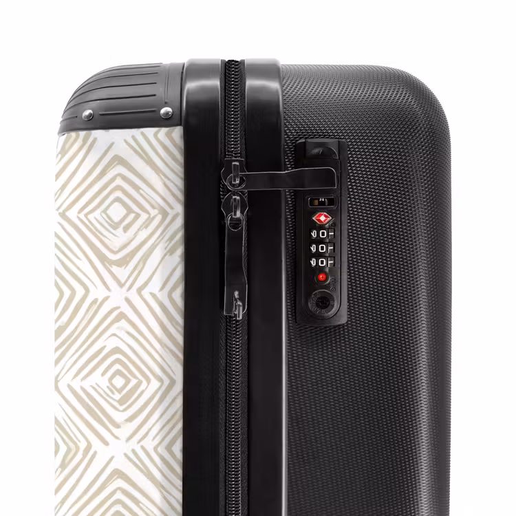 Suitcase - Abstract - Plaid - Beige — 5