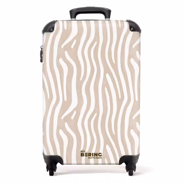 Suitcase - Abstract - Zebra - Beige — 1