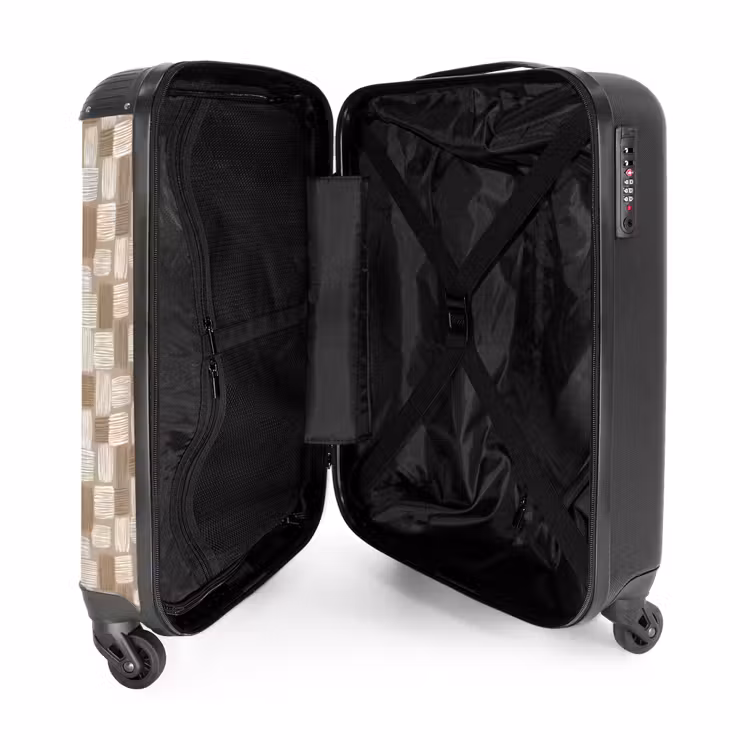 Suitcase - Block - Pattern - Brown — 3