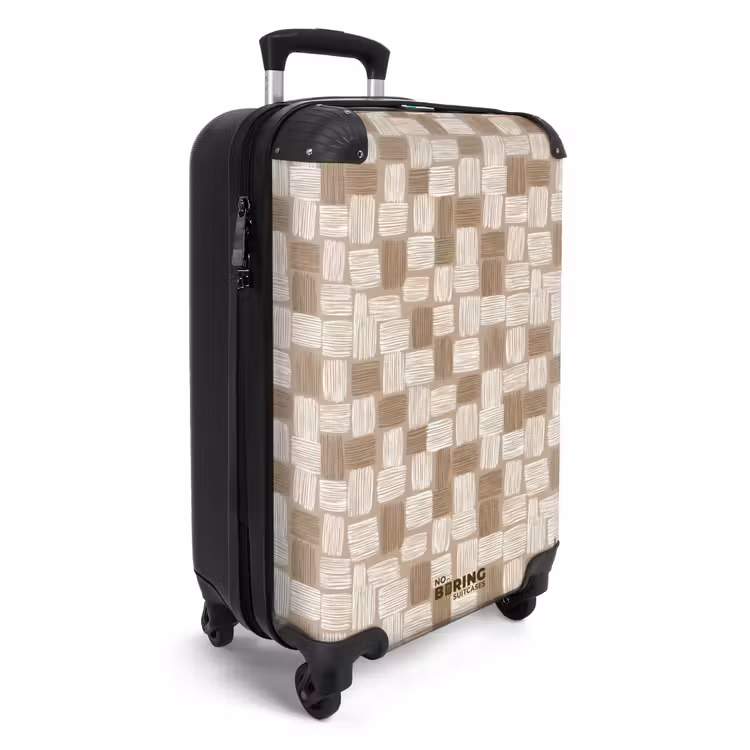 Suitcase - Block - Pattern - Brown — 4